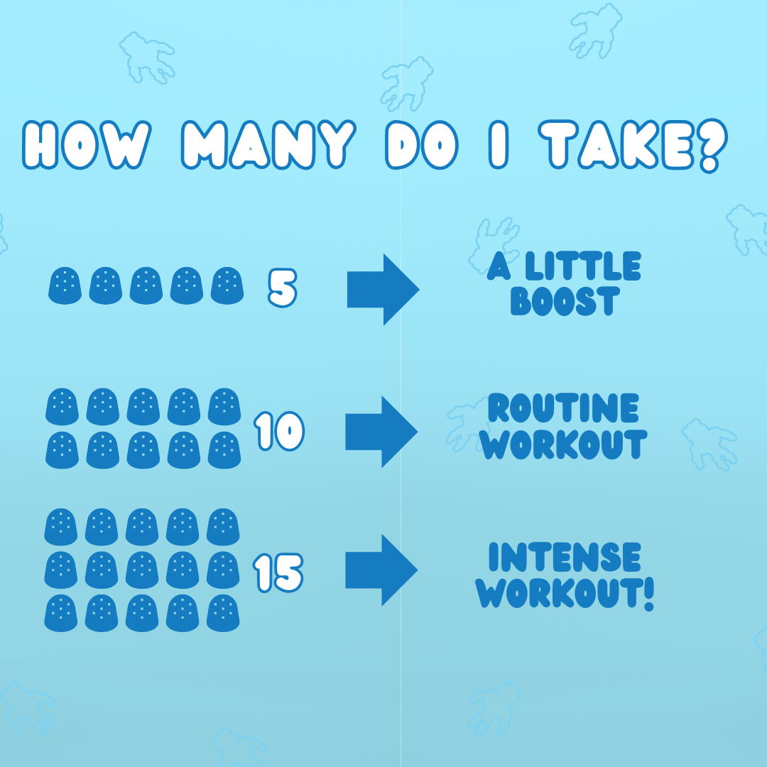 How many gummies pre-workout do you take?