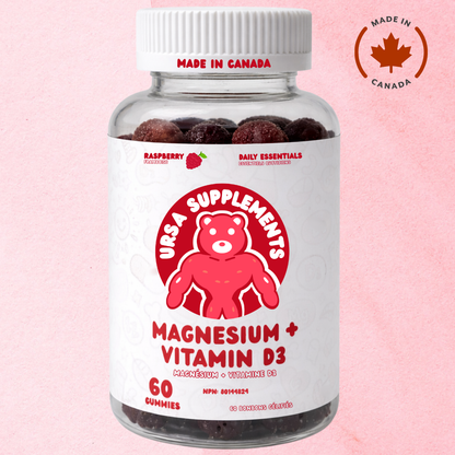 URSA Magnesium Bisglycinate + Vitamin D3 Gummies – 60 Gummies