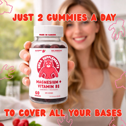 URSA Magnesium Bisglycinate + Vitamin D3 Gummies – 60 Gummies